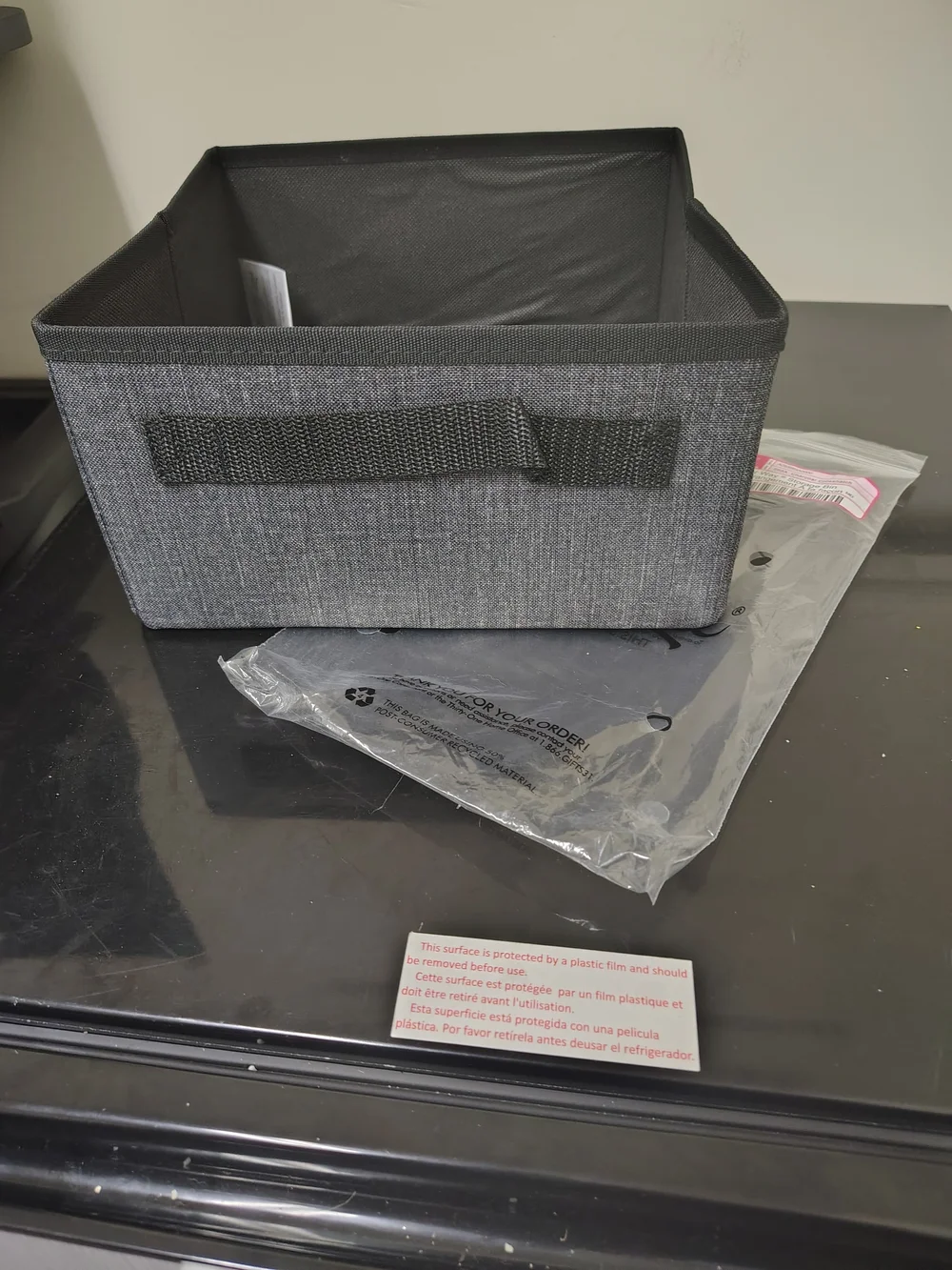 Thirty One Your Way Storage Bin - Charcoal Crosshatch